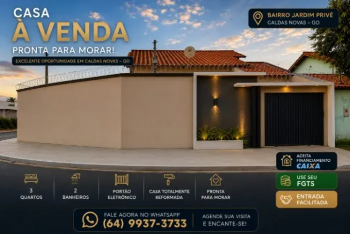 Casa de 3 quartos 