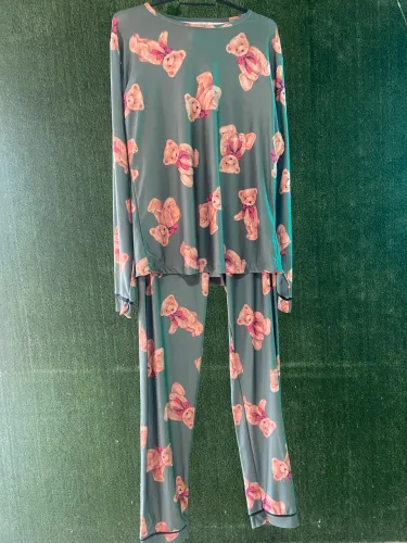 Pijama Feminino GG | Conjunto Longo Estampa Ursinhos | Super Confortável