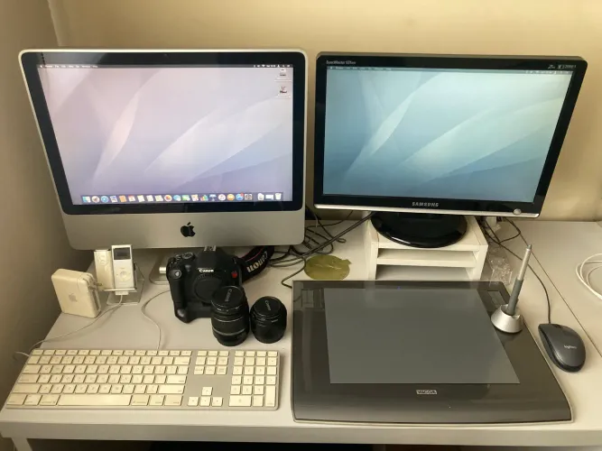 [VENDO] Setup Design Clássico: iMac 2008 + Monitor + Wacom Intuos (Desapego)