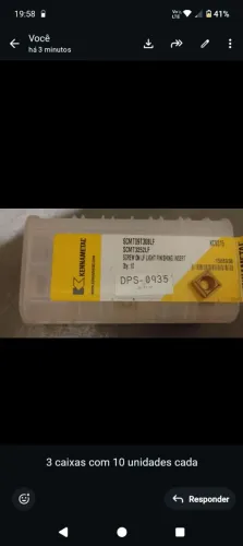 Pastilhas insertos de metal duro 