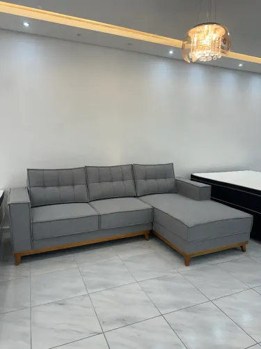 Sofá grande em linho luxuoso