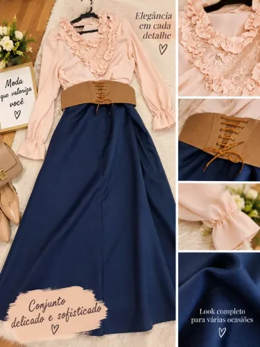 Vestido de prenda completo .