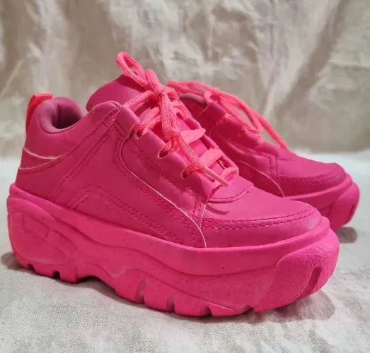 Tenis infantil rosa tamanho 28 novo