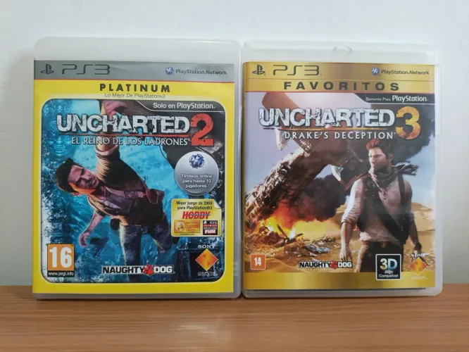 Pacote Uncharted 2 + Uncharted 3 - PS3