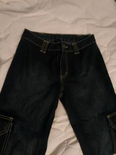 Calça Jeans Zapping Cargo Azul Escura Vintage