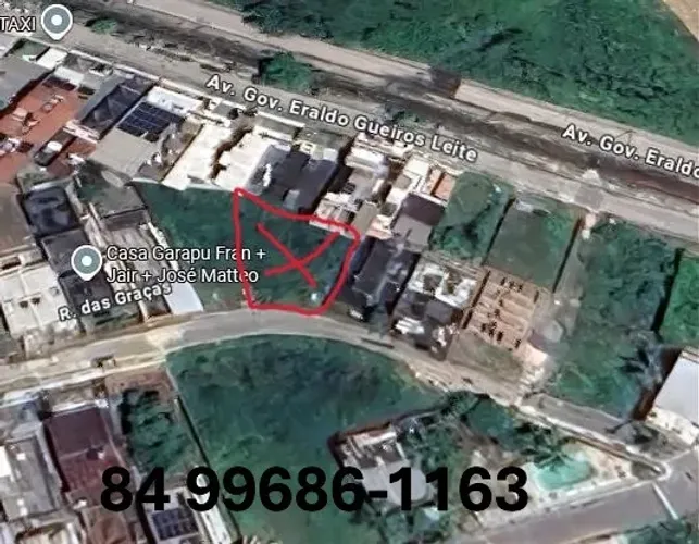 Terreno na Cidade garapu com 450m2 em rua asfaltada