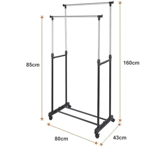 Cabideiro duplo com sapateira 