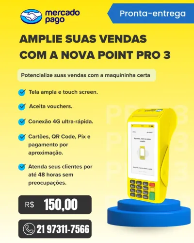 Maquininha Mercado Pago Point Pro 3