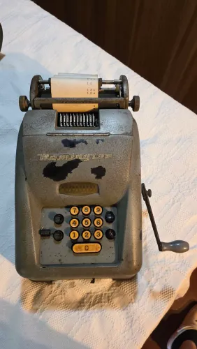 máquina de calcular mecânica remington rand vintage
