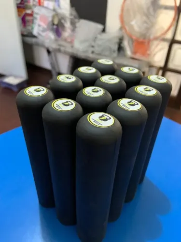 Kit 10 Manoplas Reposição Academia Borracha PVC 25mm - Novo