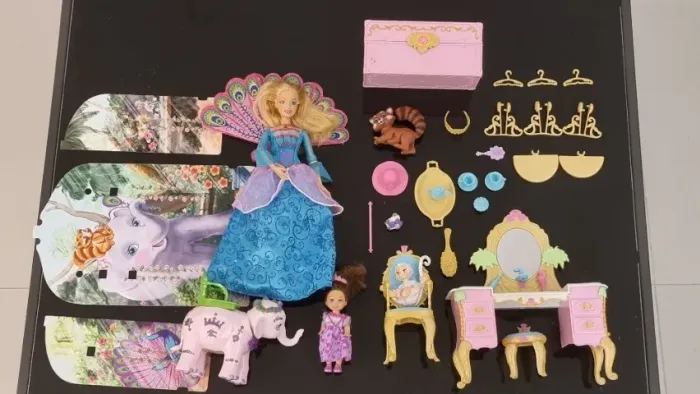 Barbie Rosella funcionando + Playset (Super lote de Barbie Princesa da Ilha)