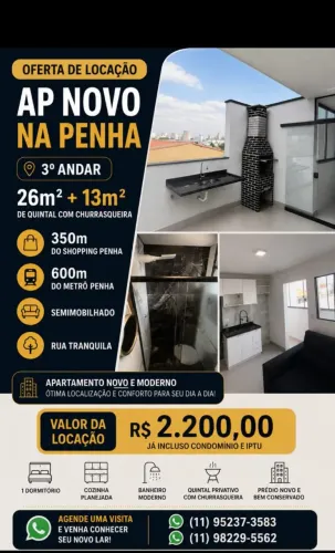 Apartamento para alugar na Penha