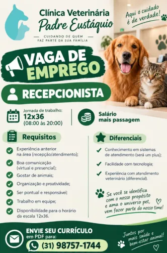 Recepcionista 12x36