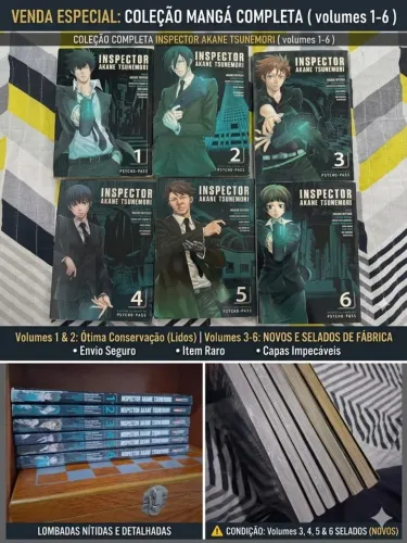 Coleção completa do Mangá Inspector Akane Tsunemori (Psycho-Pass)