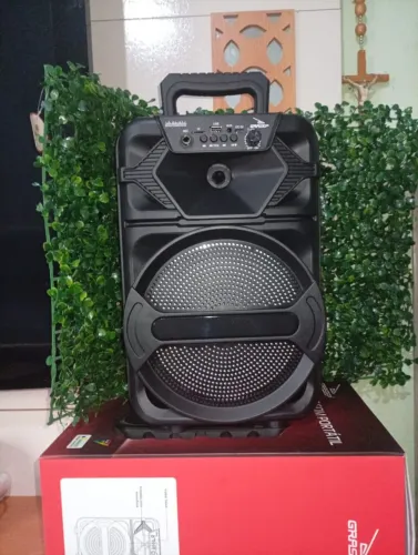 ? CAIXA DE SOM PORTÁTIL GRASEP D-S8123 - NOVA! ?