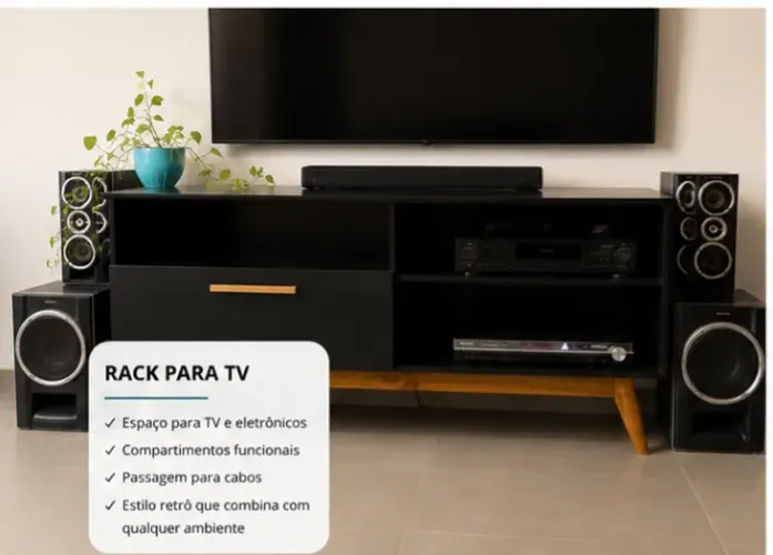 Rack para TV estilo retrô