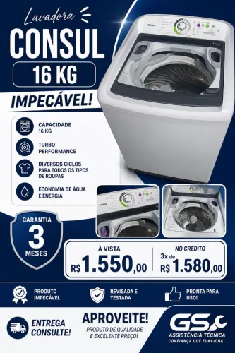 Vendo Máquina Cônsul 16 kg
