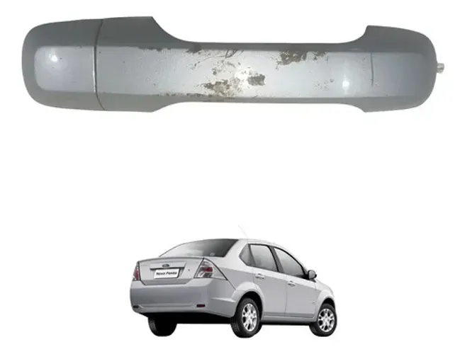 Maçaneta Externa Porta Traseira Direita Ford Fiesta 2014 Cinza Traseira