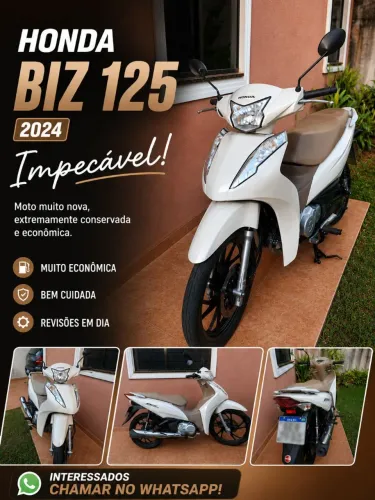 Vendo Honda Biz 2024 branca