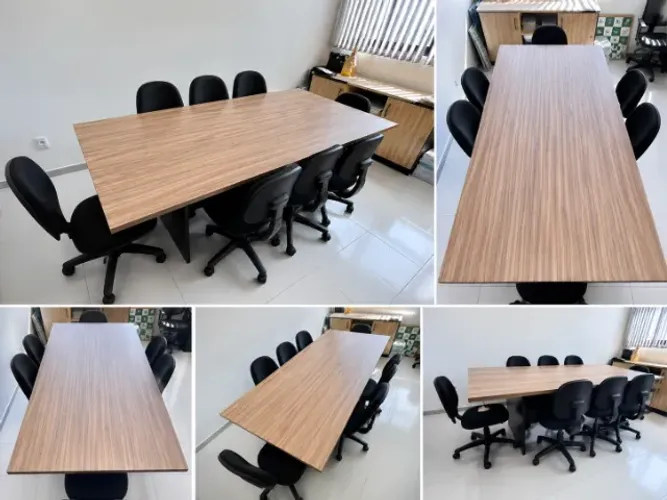 MESA DE REUNIÃO + CADEIRAS DE ESCRITÓRIO