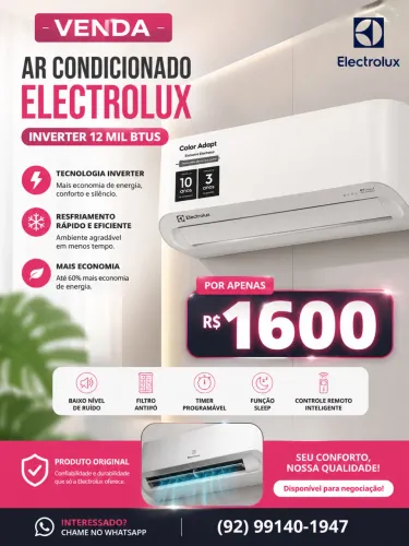 Vende-se ar-condicionado Eletrolux 12 mil BTS
