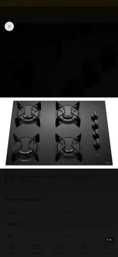 Cooktop Gás Atlas 4 Bocas UTOP