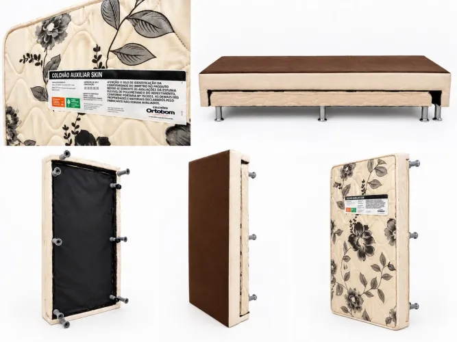 Base solteiro com cama auxiliar (sem colchão)