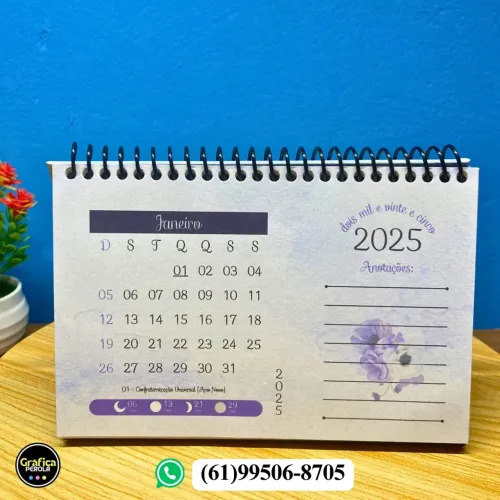 Calendário de mesa personalizado