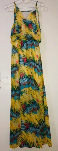 Vestido longo estampado 