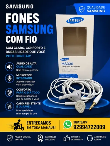 Fones Samsung com fio