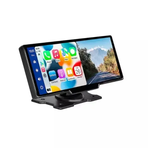 Central Multimídia Portátil 10" Carplay e Android Auto Wireless