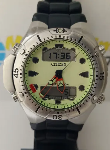 Relógio Citizen Aqualand Jp 1060 Natulite pulseira original 