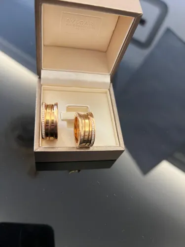 Alianca Bvlgari Ouro Rosa e Diamantes Original com Certificado