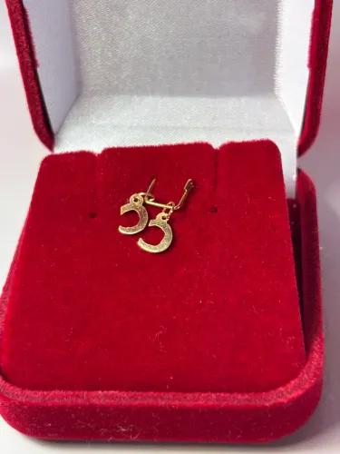 Par de pingentes pequenos P/ argolas ouro 