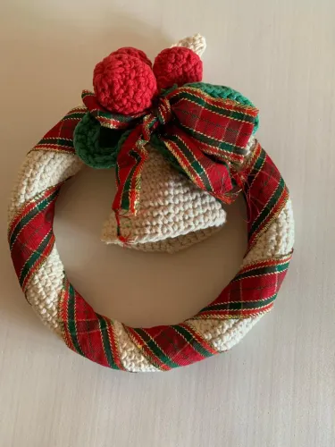 Guirlanda Natalina de crochê 
