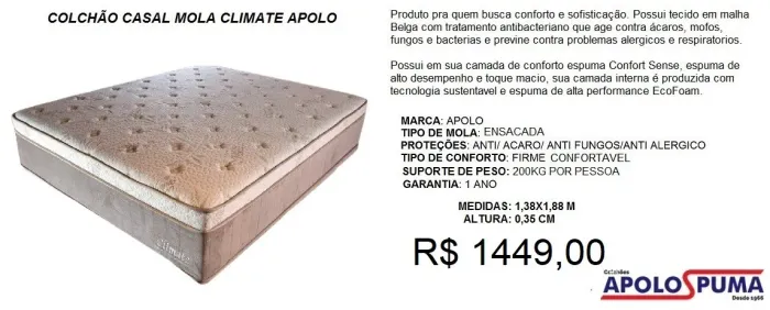 Colchão casal top de vendas suporta 200kg cada lado
