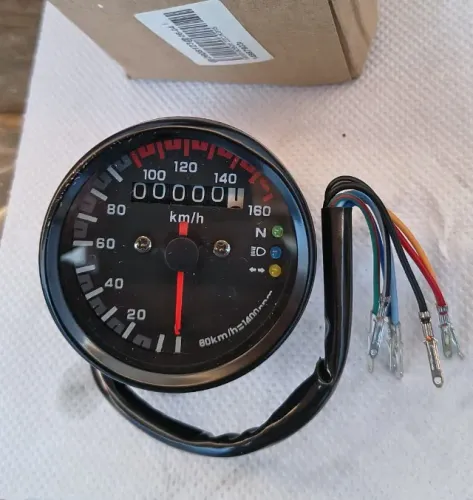 Velocímetro analógico universal para moto, 160 km/h, com odômetro e luzes indicadoras (neu
