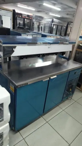 Balcão de serviço 1,50m Condimentador inox Refrimate