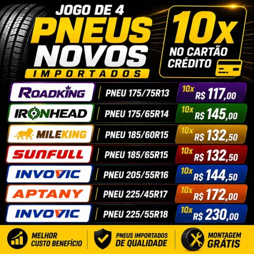 Pneus Novos Importados - Várias Medidas