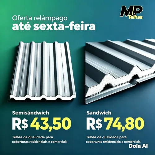Telhas sanduíche e semi sanduíche
