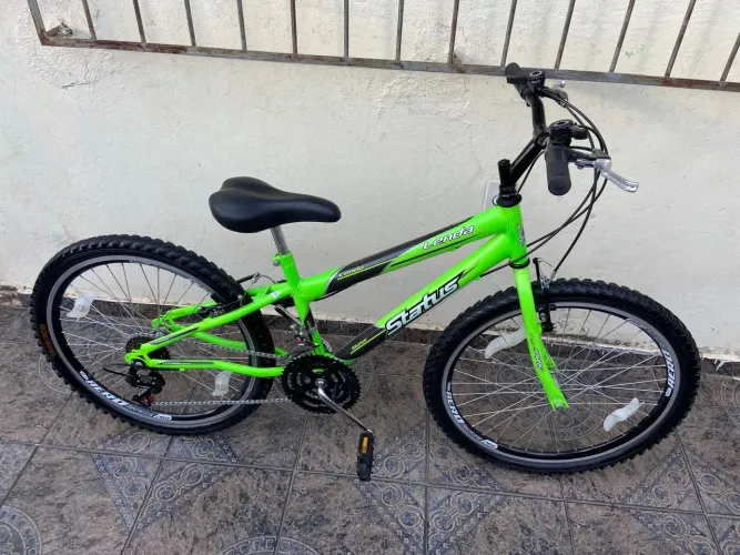 Bicicleta aro 24 infantil status 18 marchas com rodas aéreo!!