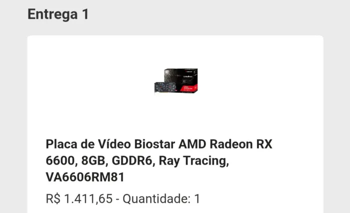 Placa de Vídeo Rx6600