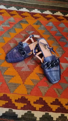 Sapato Slingback Azul Marinho da Ibiza