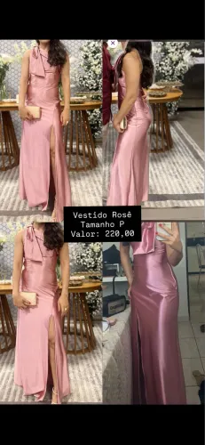 Vestido rosê sereia