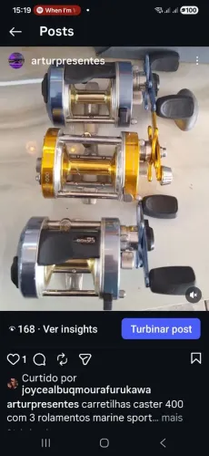 3 carretilha perfil médio marine sports e sumax direita 