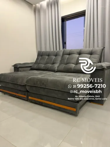 Sofá Retrátil e Reclinável Barcelona Euro Pillow 30cm - Molas Ensacadas e Espuma D33