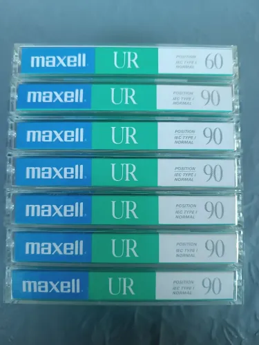 Fita k7 maxell lote 7 ur-60 japan usades perfeitas
