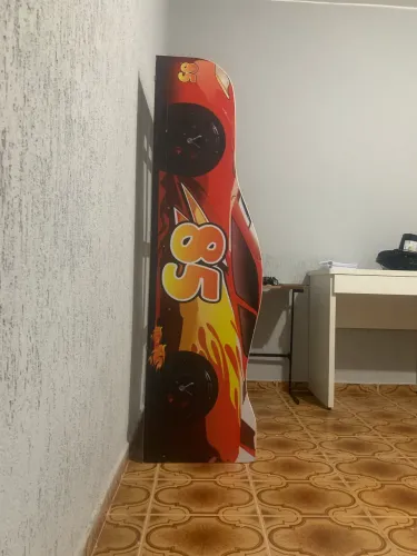 Cama infantil carrinho vermelho com colchão 