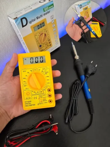 Kit Ferro de Solda 60w + Multímetro - Fazemos Entrega