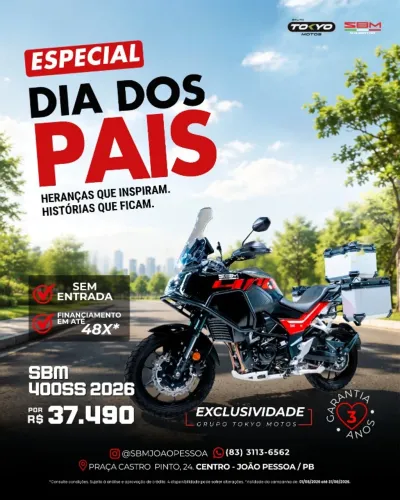 SBM 400ss 2026 0km - Financiamento em até 48x Com Possibilidade Sem Entrada.